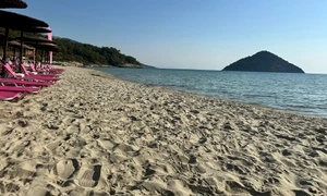 Plaja Paradise Beach din Thassos Grecia Foto Facebook Rodica Simion