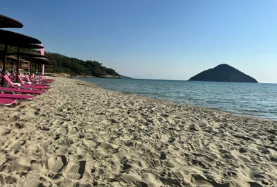 Plaja Paradise Beach din Thassos Grecia Foto Facebook Rodica Simion