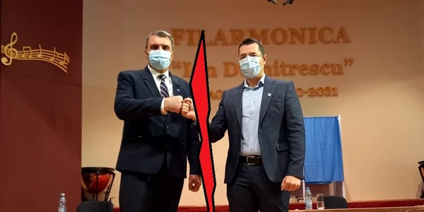 Viceprimarii PNL Virgil Pîrvulescu şi USRL PLUS Andrei Gheorghiu din Râmnicu Vâlcea - ruptura Alianţei pentru Râmnic Foto Adevărul