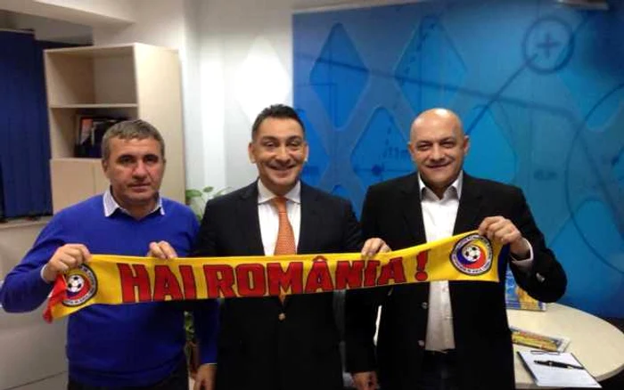 Hagi, Dumitrescu şi Balint (de la stânga) au şanse mari să ajungă la FRF în 2014