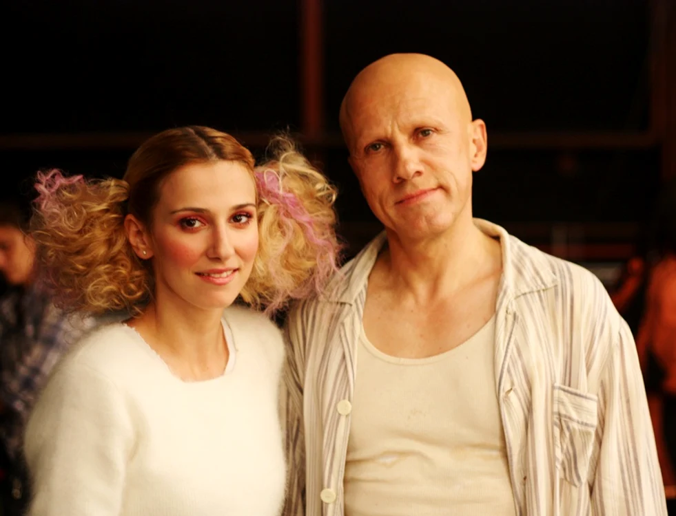 Dana Rogoz alături de Christtopher Waltz. (Foto: danarogoz.one.ro)
