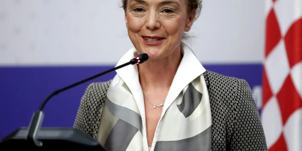 Marija Pejcinovici Burici in vizita in Romania FOTO EPA-EFE