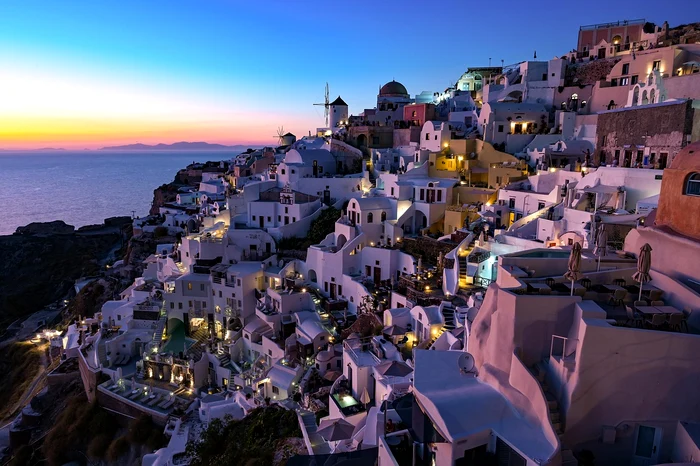 Santorini la apus. Foto: Pixabay