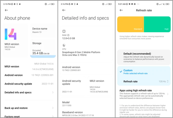 Xiaomi 13 specificatii jpg