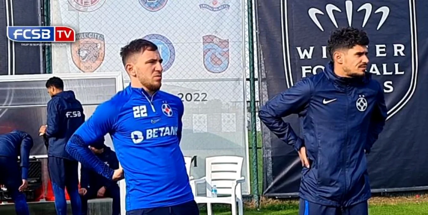 Deian se antrenează deja în tricoul FCSB. Foto FCSB TV