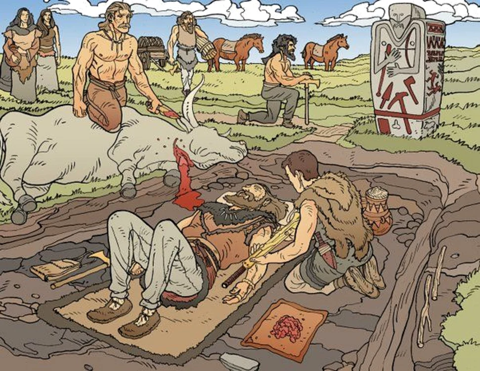 Înmormântarea unei căpetenii Yamnaya FOTO Rome World/facebook