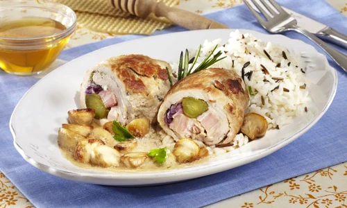 Veal Rolls with Honey mustard Sauce (step by step) jpeg