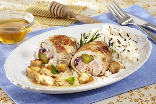 Veal Rolls with Honey mustard Sauce (step by step) jpeg