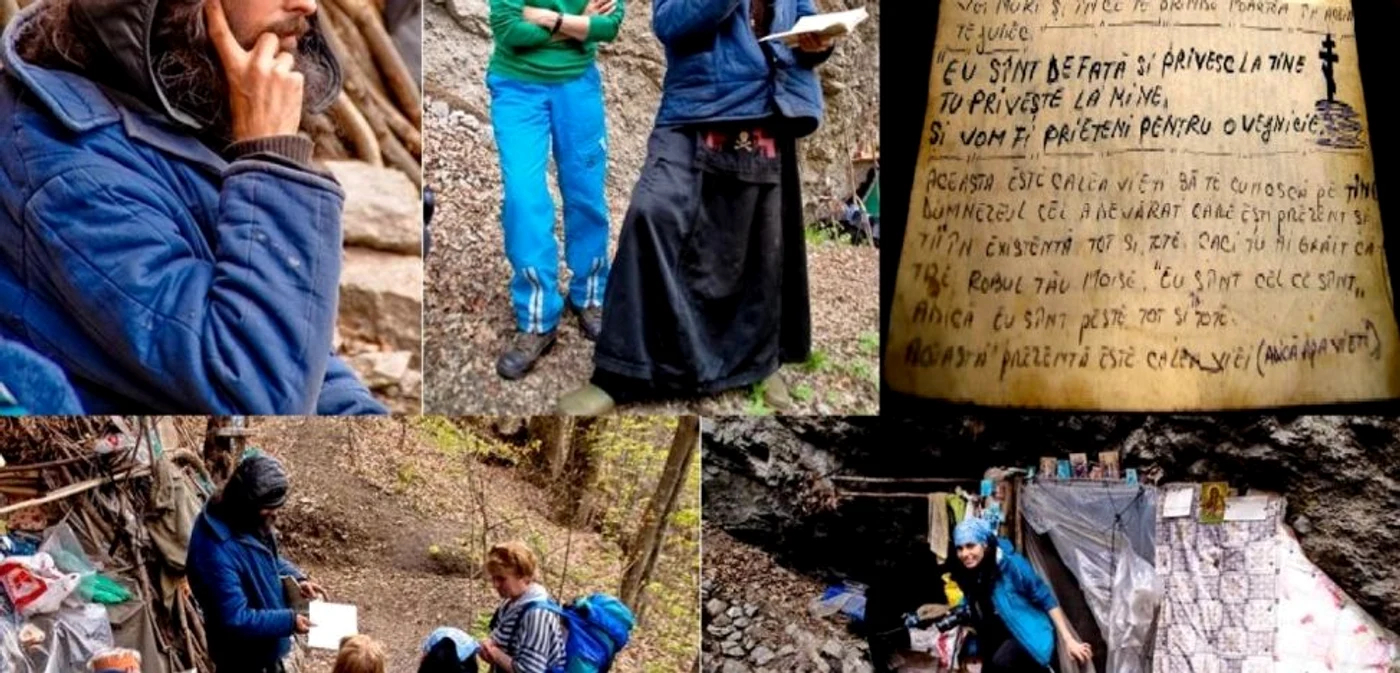 Sihastrul Antonie a vieţuit trei decenii într-o grotă Foto colaj Ion Lera şi Floriana Boghez