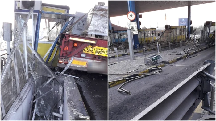 
    Stația de Taxare de la Fetești arată ca după bombardament  