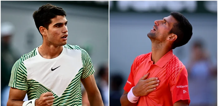 Carlos Alcaraz și Novak Djokovici, cu gândul la ultimul Grand Slam al anului. Foto EPA EFE