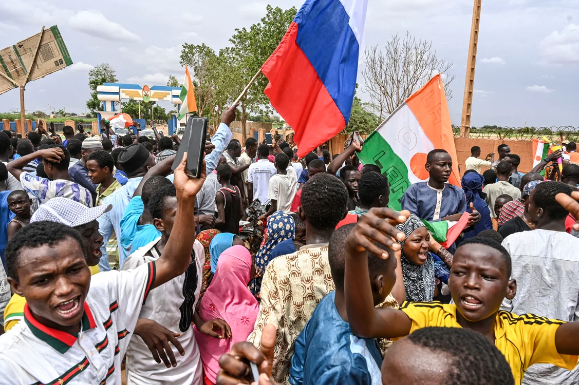 Protest în Niger, aproape de o bază militară franceză FOTO Profimedia