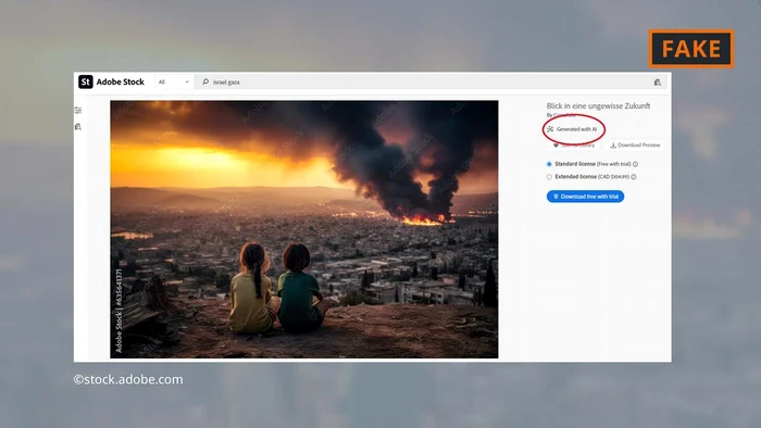 Jackson Hinkle prezintă pe rețeaua X presupusa dovadă că fotografia este un fals generat de AI