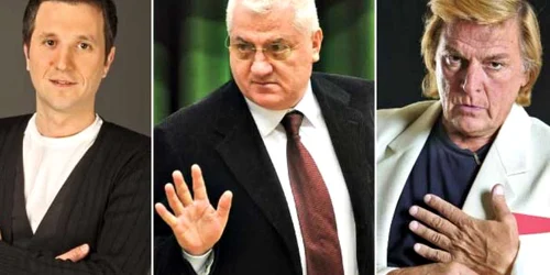 Andi Moisescu,  realizator TV, Dumitru Dragomir, preşedintele Ligii Profesioniste de Fotbal, Florin Piersic, actor