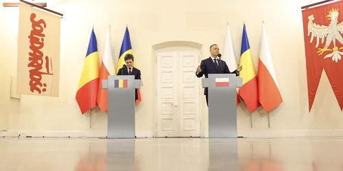 Nicușor Dan și președintele Poloniei, declarații comune de presă  FOTO Inquam Photos / Octav Ganea