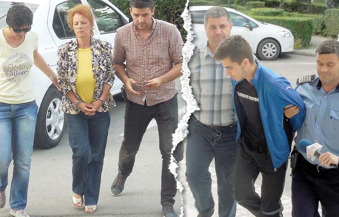 
    Criminalii, mamă şi fiu,  au fost duşi ieri  în cătuşe la mandatFoto: Milena Dragomir  