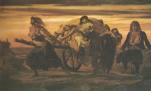 Ciuma din Elliant. Pictură de Louis Duveau