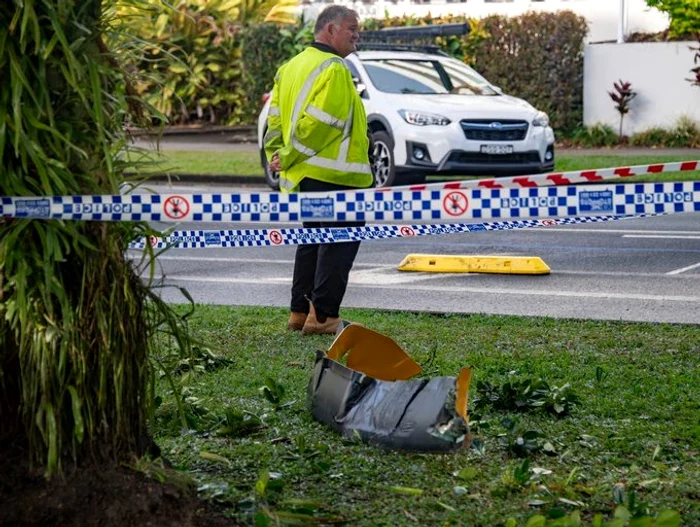 foto banda de poliție rămășițe elicopter australia