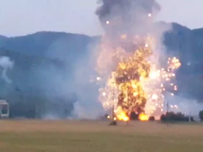 Un om a murit în explozia de la Tohan FOTO ISU Braşov