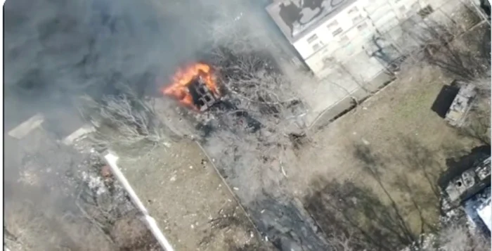 Lupte pe străzile din mariupol-captură video