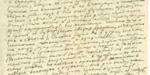 scrisoare in limba rusa George Lowendal catre sotia sa 