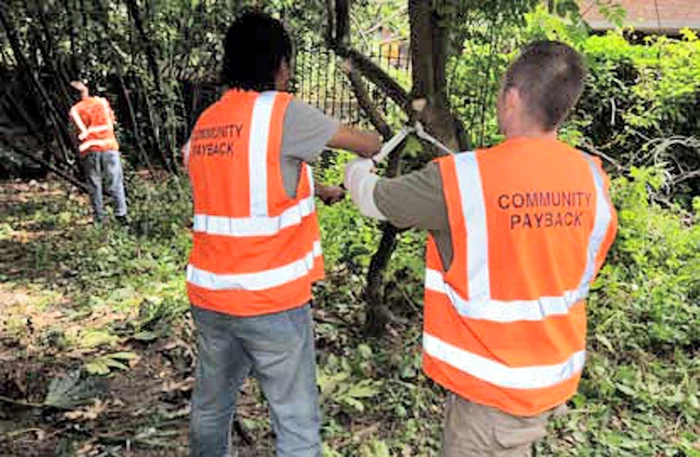 Munca în folosul comunității se face de obicei la spații verzi