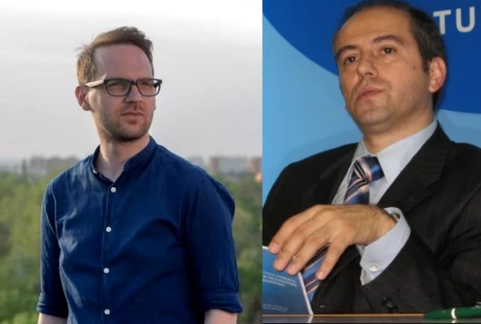 Primarul
Timişoarei, Dominic Fritz (USR-PLUS) şi subprefectul de Timiş, Ovidiu
Drăgănescu (PNL)