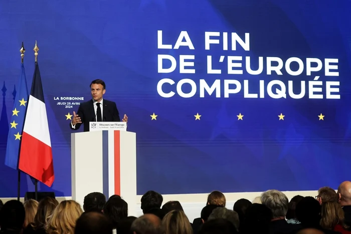 Emmanuel Macron a ținut joi un discurs la Sorbona despre viitorul Europei FOTO EPA-EFE