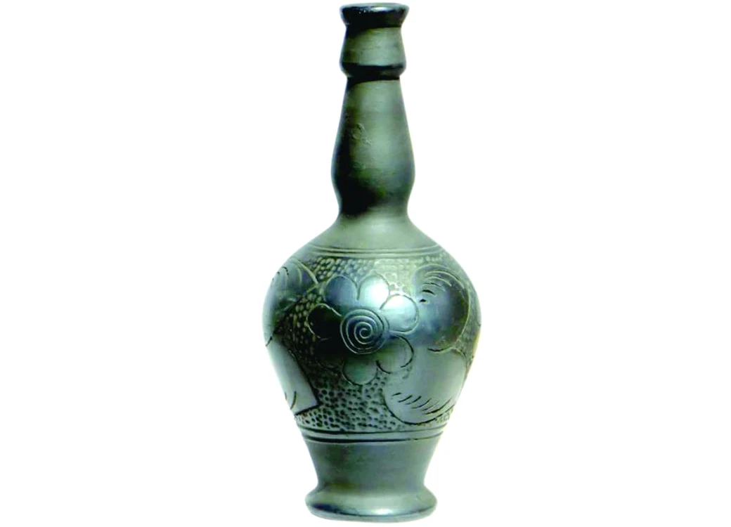 Sticlă din ceramică neagră, www.cadouri-artizanat.ro