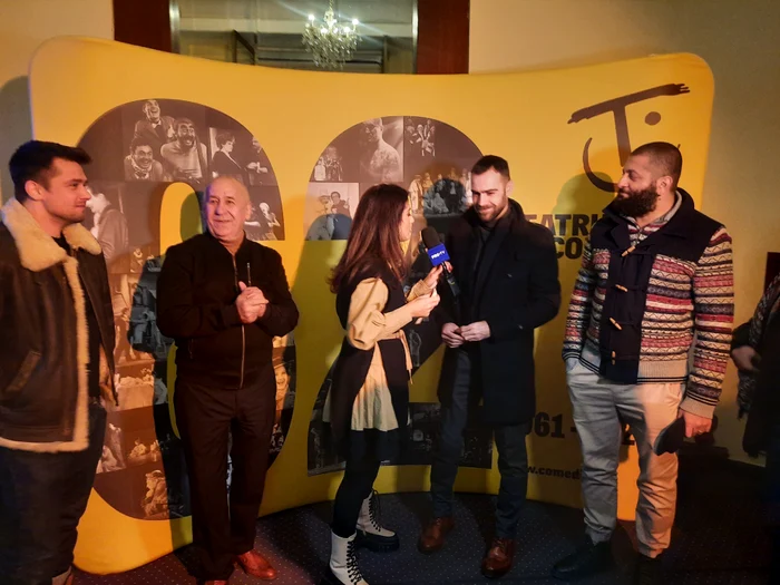 Actorii din „Clanul” s-au bucurat să dea interviuri și să se fotografieze la panou