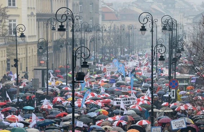 Manifestaţie la Varşovia FOTO AFP