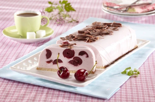 Home made Ice Cream with Sour Cherries jpeg