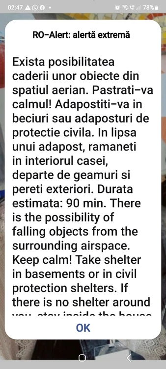 Mesaj Ro Alert, Constanța. Foto Adevărul