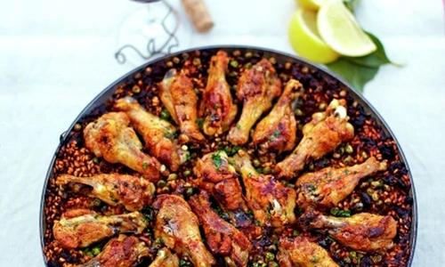 Paella cu ciocanele de pui jpeg