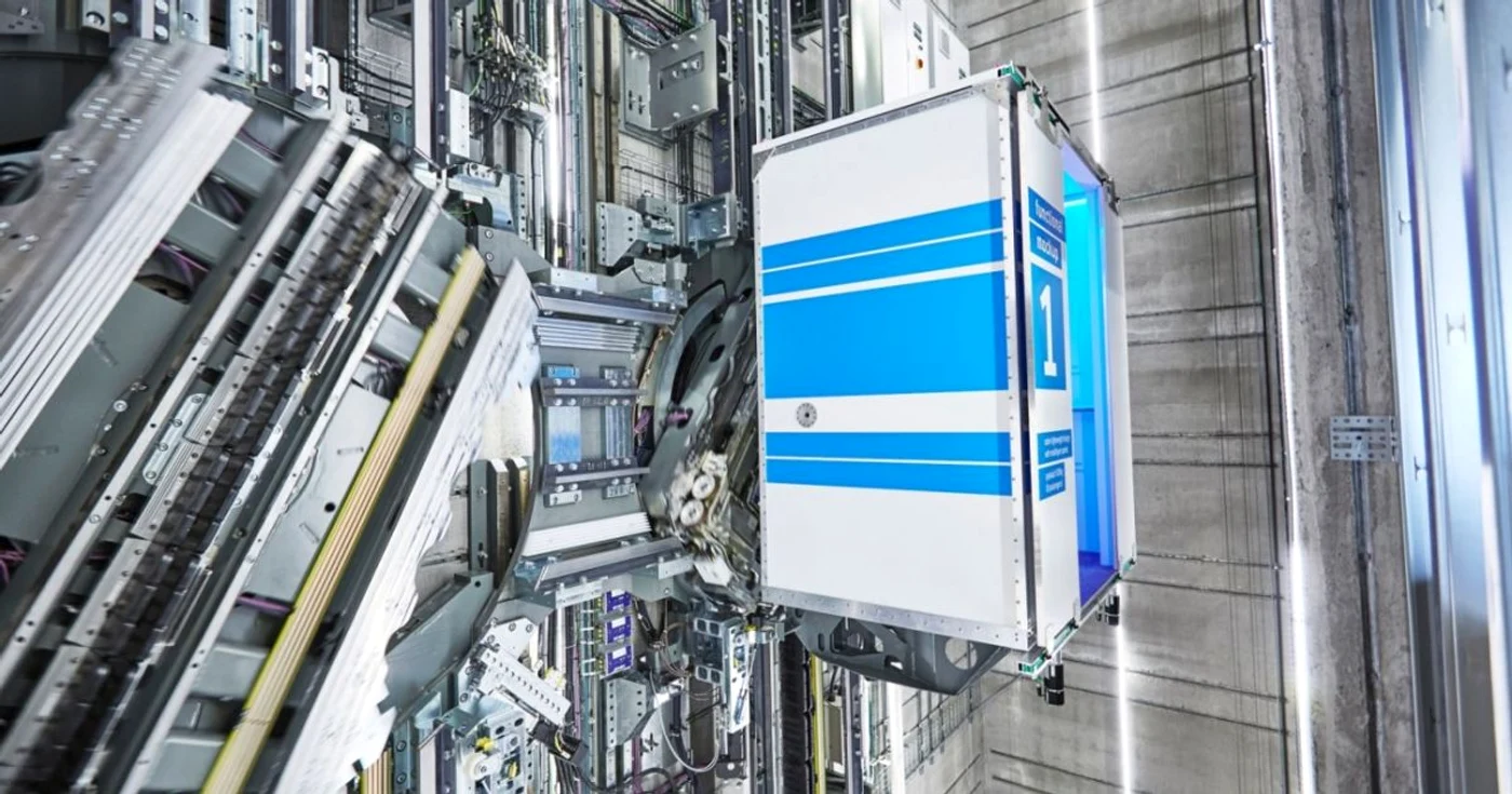 Noul ascensor fără cabluri e deja în teste, într-un turn de 256 de metri din Rottweil Foto: ThyssenKrupp