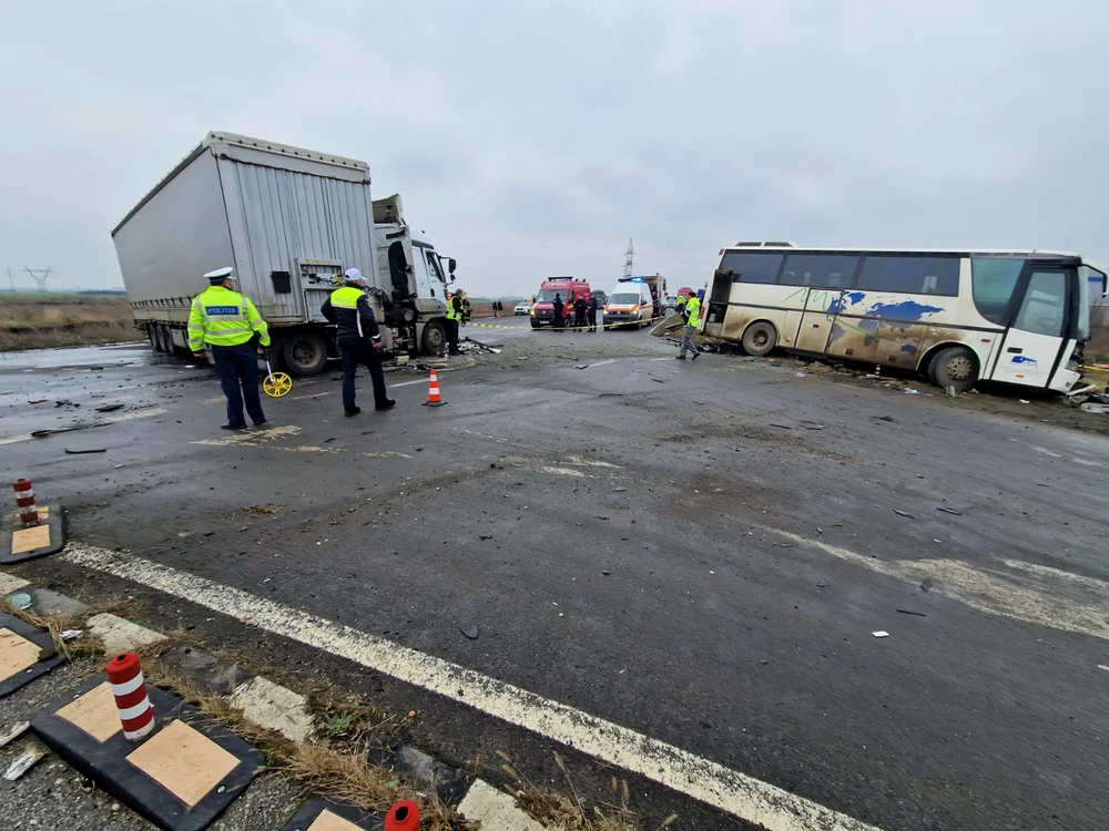 Accidentul de pe DN 69 FOTO DRDP Timișoara
