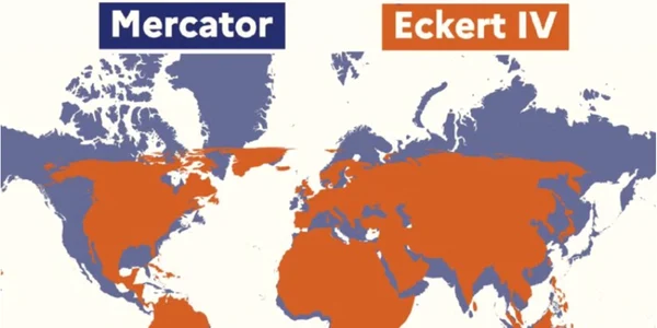 harta Mercator vs Eckert  foto archdaily png