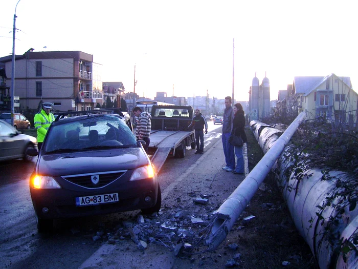 Accidentul rutier s-a produs în această dimineaţă, pe varianta Prundu- Craiovei