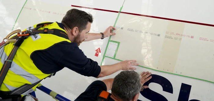 Lufthansa echipează avioanele cu piele de rechin sintetică. Foto: lufthansa-technik.com