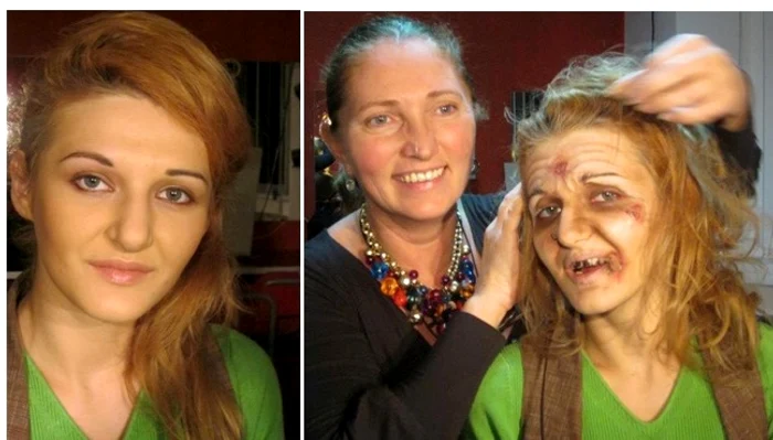 Machiajele realizate de profesionişti pot fi cu adevărat spectaculoase. Iate cum o tânără cu chip angelic poate fi tranformată într-o vrăjitoare de make-up artistul Florina Mărcuţă