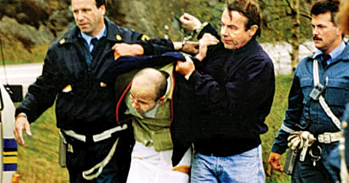 Ioan Ursuţ, într-o fotografie din 1991, în momentul în care a fost prins după ce a evadat  din închisoarea suedeză de la Kumla 