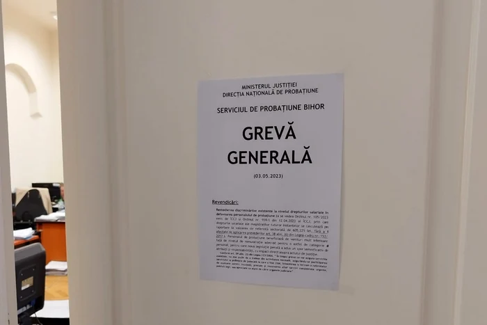 Consilierii de probaţiune au intrat în grevă generală Foto: Laura Gal
