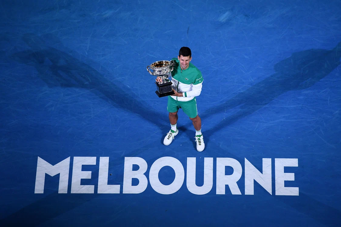 Novak Djokovic a câștigat de nouă ori titlul la Australian Open (FOTO: Guliver/ Gettyimages)