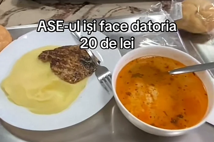 Un student de la ASE București a postat cât a plătit pentru un meniu copios FOTO: TikTok