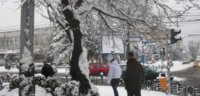 Prima zăpadă la Piatra Neamț