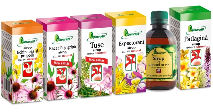 Produsele Omega Hipocrate vin în ajutorul dumneavoastră printr-o gamă largă de siropuri naturale