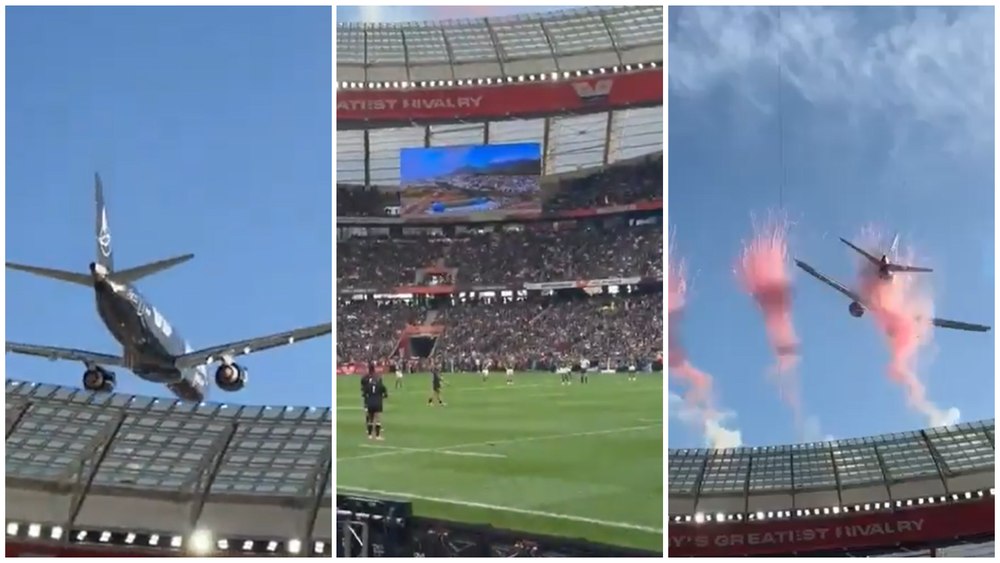 Panică înaintea unui meci de rugby. Două avioane de pasageri au survolat stadionul la o înălțime foarte mică