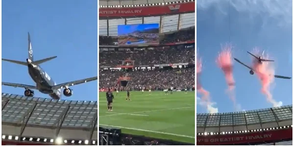 Moment spectaculos la Cape Town: Două avioane au survolat la mică altitudine un stadion plin cu 55.000 de spectatori