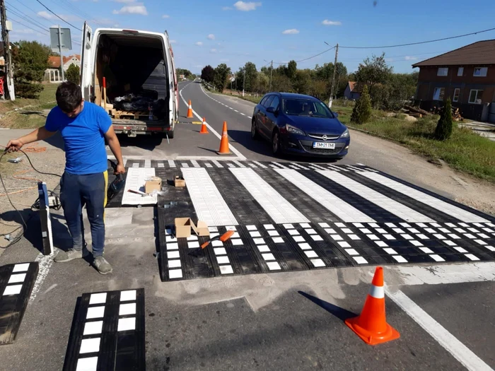 Noua trecere pentru pietoni de la Sinersig FOTO Cristian Moş