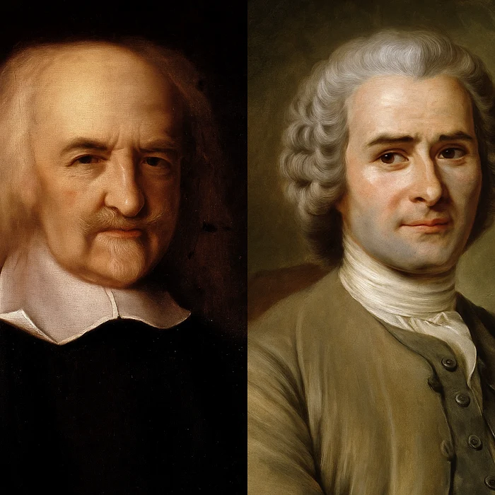 Thomas Hobbes și Jean-Jacques Rousseau
